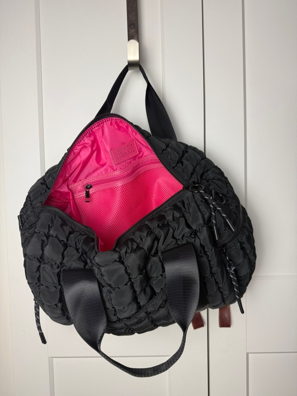 Urban Expressions UrbanFit Dion Quilted Puffer Duffle Bag weekender gym bag